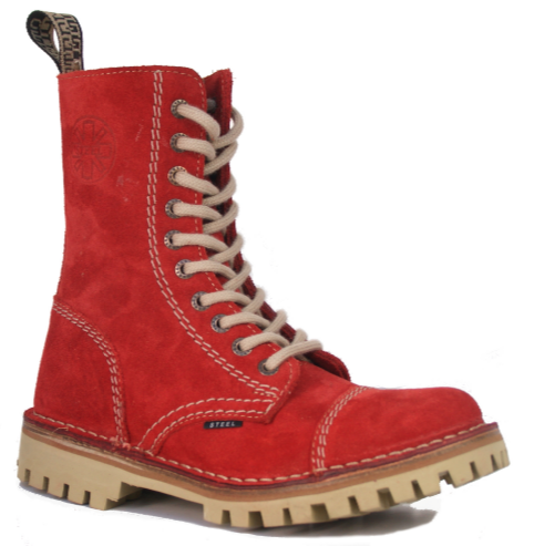 Glady - boty STEEL CRAZY RED 2 bez oceli - ZIP, 10 dírek (ES)