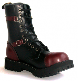 Glady - boty STEEL BLACK BORDO BUCKLE 164/165/O/F.BUR-B, 10 dírek (ES)